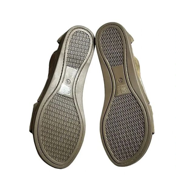 NWT EILEEN FISHER olivine platform Sport Suede Sneaker open toe Sandal SZ 6 1/2 - Picture 5 of 7